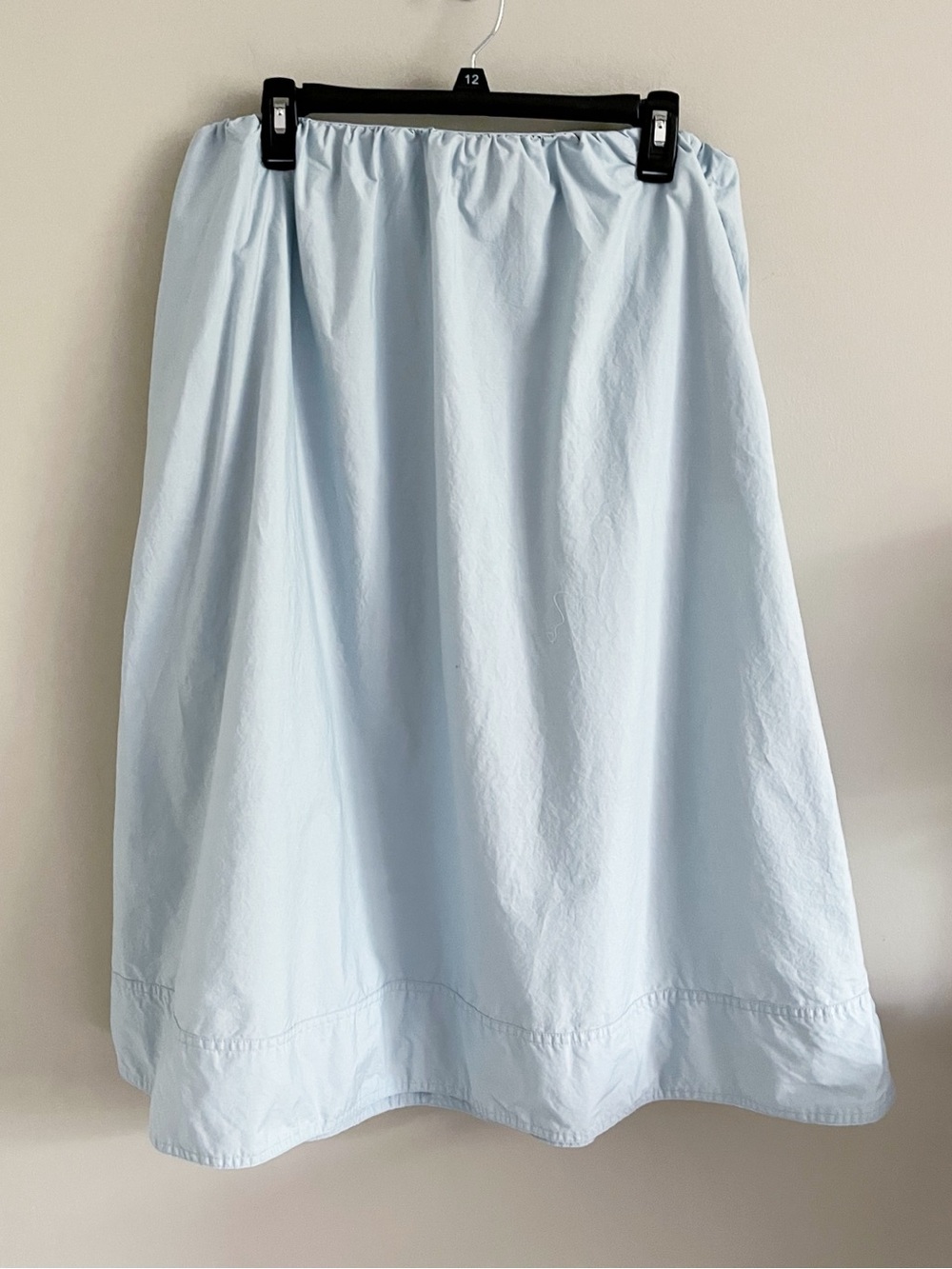 J Crew poplin powder blue midi pull on skirt - Picture 3 of 11